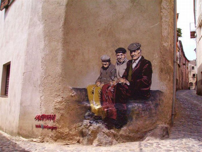 نقاشی های جالب بر روی دیوارهای خیابان